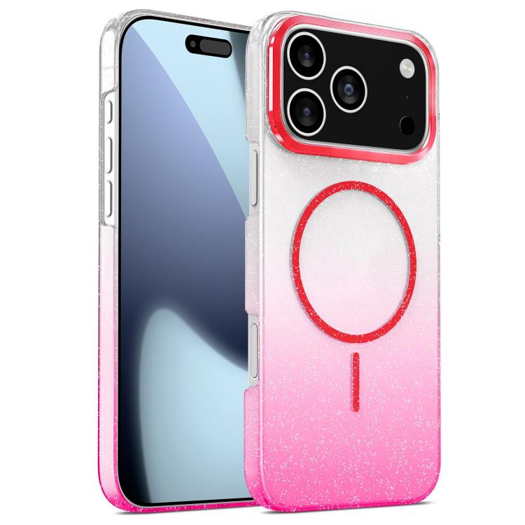 Gold Diamond Glitter Gradient MagSafe Shockproof Phone Case, For iPhone 17 Pro Max, For iPhone 17 Pro, For iPhone 17, For iPhone Air