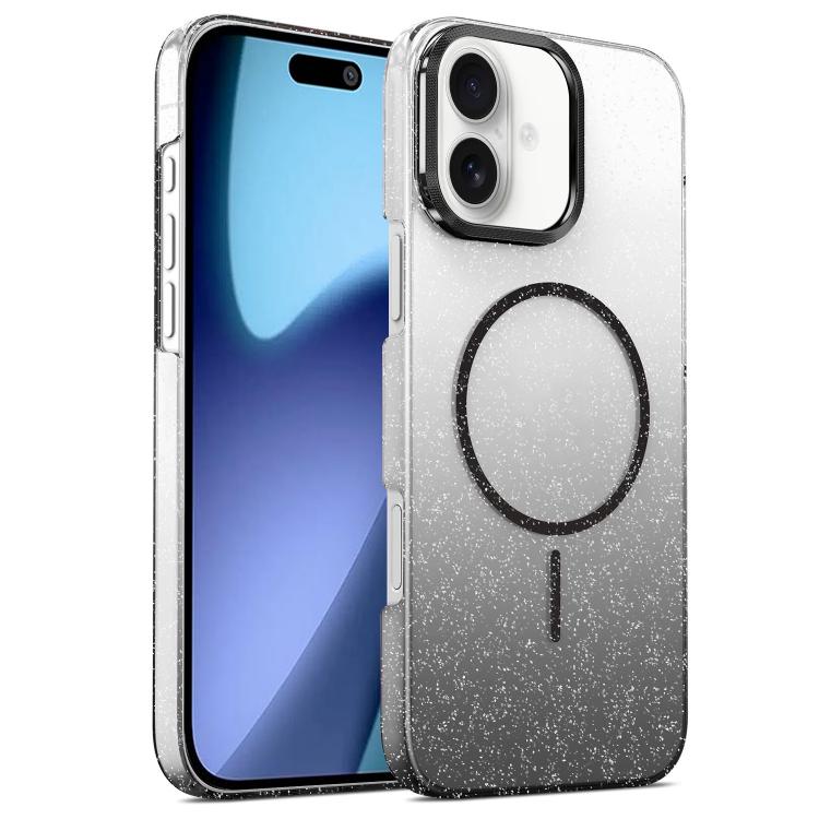 Gold Diamond Glitter Gradient MagSafe Shockproof Phone Case, For iPhone 17 Pro Max, For iPhone 17 Pro, For iPhone 17, For iPhone Air