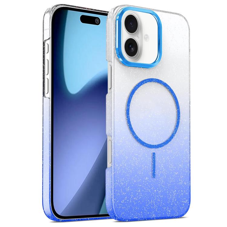 Gold Diamond Glitter Gradient MagSafe Shockproof Phone Case, For iPhone 17 Pro Max, For iPhone 17 Pro, For iPhone 17, For iPhone Air