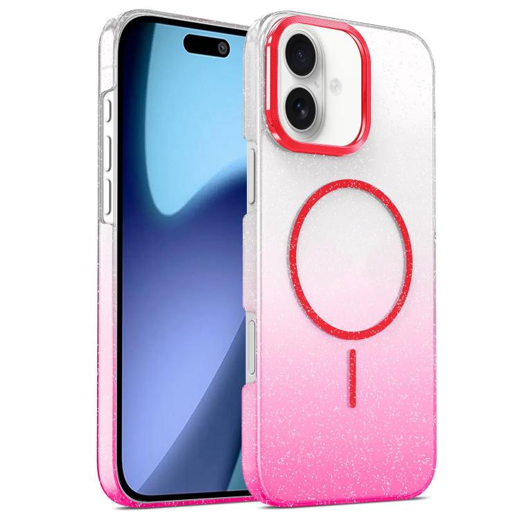 Gold Diamond Glitter Gradient MagSafe Shockproof Phone Case, For iPhone 17 Pro Max, For iPhone 17 Pro, For iPhone 17, For iPhone Air