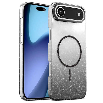 Gold Diamond Glitter Gradient MagSafe Shockproof Phone Case, For iPhone 17 Pro Max, For iPhone 17 Pro, For iPhone 17, For iPhone Air