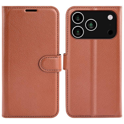 Litchi Texture Horizontal Flip Leather Phone Case with Holder, For iPhone 17 Pro, For iPhone 17