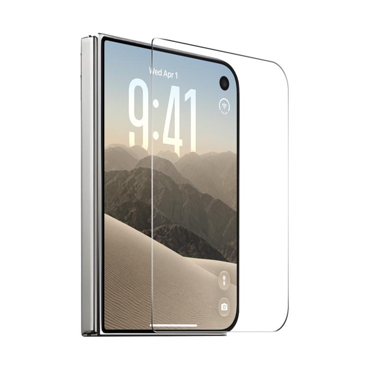 ENKAY Thickened Glue No White Edge 9H Big Arc Edge High Aluminum-silicon Tempered Glass Film, For iPhone Duo Outer Screen, For iPhone 18 Pro, For iPhone 18 Pro Max, For iPhone 17 Pro Max, For iPhone 17 Pro, For iPhone 17, For iPhone Air