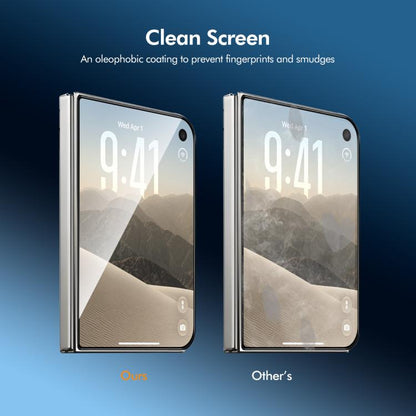 ENKAY Thickened Glue No White Edge High Aluminum-silicon Tempered Glass Film, For iPhone Duo Outer Screen, For iPhone 18 Pro, For iPhone 18 Pro Max, For iPhone 17 Pro Max, For iPhone 17 Pro, For iPhone 17, For iPhone Air