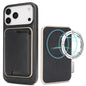 Kalebol Slim MagSafe Ring Magnetic Card Bag Leather Phone Case, For iPhone 17 Pro, For iPhone 17, For iPhone Air