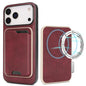 Kalebol Slim MagSafe Ring Magnetic Card Bag Leather Phone Case, For iPhone 17 Pro, For iPhone 17, For iPhone Air