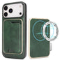 Kalebol Slim MagSafe Ring Magnetic Card Bag Leather Phone Case, For iPhone 17 Pro, For iPhone 17, For iPhone Air