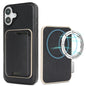 Kalebol Slim MagSafe Ring Magnetic Card Bag Leather Phone Case, For iPhone 17 Pro, For iPhone 17, For iPhone Air