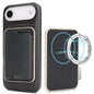 Kalebol Slim MagSafe Ring Magnetic Card Bag Leather Phone Case, For iPhone 17 Pro, For iPhone 17, For iPhone Air