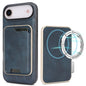 Kalebol Slim MagSafe Ring Magnetic Card Bag Leather Phone Case, For iPhone 17 Pro, For iPhone 17, For iPhone Air