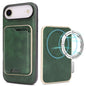 Kalebol Slim MagSafe Ring Magnetic Card Bag Leather Phone Case, For iPhone 17 Pro, For iPhone 17, For iPhone Air