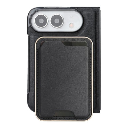 Kalebol Slim MagSafe Ring Magnetic Card Bag Leather Phone Case, For iPhone Duo, For iPhone 18 Pro, For iPhone 18 Pro Max, For iPhone 17 Pro Max