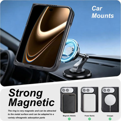 Kalebol Slim MagSafe Ring Magnetic Card Bag Leather Phone Case, For iPhone Duo, For iPhone 18 Pro, For iPhone 18 Pro Max, For iPhone 17 Pro Max
