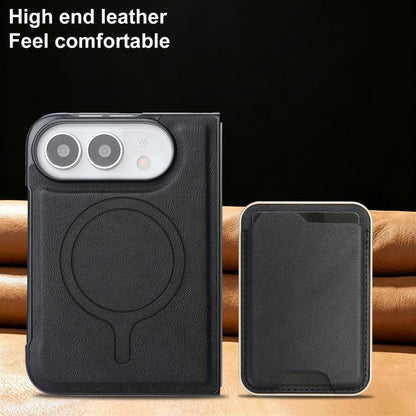 Kalebol Slim MagSafe Ring Magnetic Card Bag Leather Phone Case, For iPhone Duo, For iPhone 18 Pro, For iPhone 18 Pro Max, For iPhone 17 Pro Max