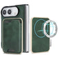 Kalebol Slim MagSafe Ring Magnetic Card Bag Leather Phone Case, For iPhone Duo, For iPhone 18 Pro, For iPhone 18 Pro Max, For iPhone 17 Pro Max