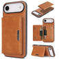 Kalebol Strong MagSafe Magnetic Two-Fold Card Bag Leather Phone Case, For iPhone 17 Pro Max, For iPhone 17 Pro, For iPhone 17, For iPhone Air