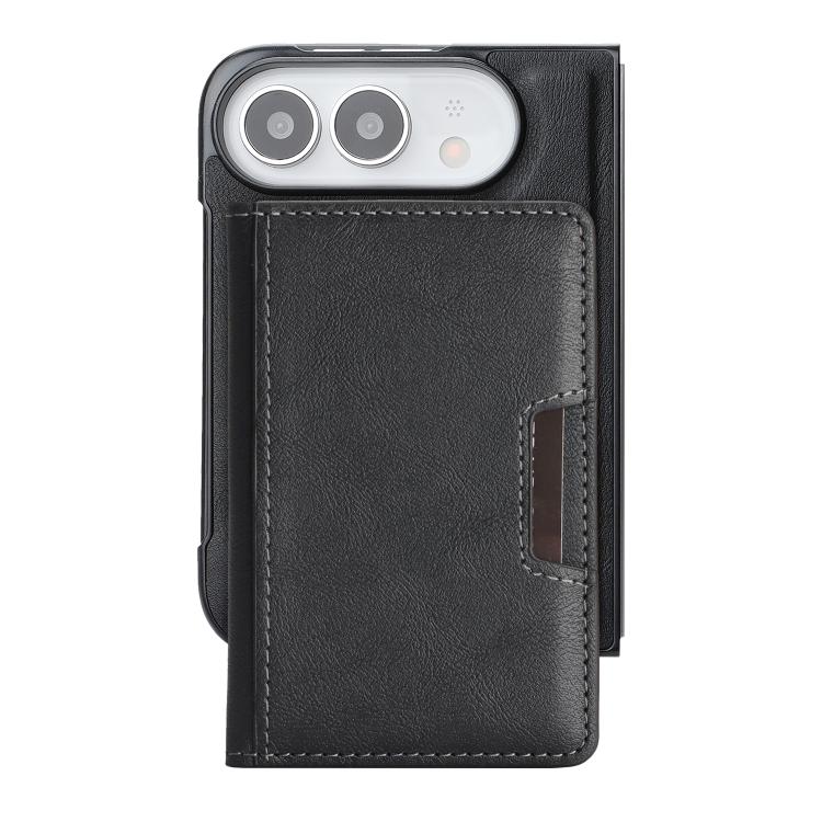 Kalebol Strong MagSafe Magnetic Two-Fold Card Bag Leather Phone Case, For iPhone Duo, For iPhone 18 Pro, For iPhone 18 Pro Max, For iPhone 17 Pro Max