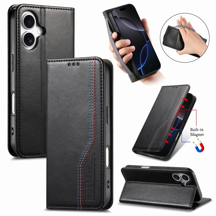 Elastic Wristband Magnetic Suction Leather Phone Case, For iPhone 18 Pro / 17 Pro, For iPhone 18 Pro Max / 17 Pro Max, For iPhone 17e / 16e, For iPhone 17, For iPhone Air, For iPhone 16 Pro Max