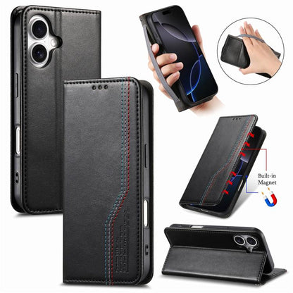 Elastic Wristband Magnetic Suction Leather Phone Case, For iPhone 18 Pro / 17 Pro, For iPhone 18 Pro Max / 17 Pro Max, For iPhone 17e / 16e, For iPhone 17, For iPhone Air, For iPhone 16 Pro Max