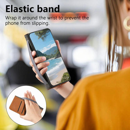 Elastic Wristband Magnetic Suction Leather Phone Case, For iPhone 18 Pro / 17 Pro, For iPhone 18 Pro Max / 17 Pro Max, For iPhone 17e / 16e, For iPhone 17, For iPhone Air, For iPhone 16 Pro Max