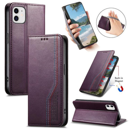 Elastic Wristband Magnetic Suction Leather Phone Case, For iPhone 13 Pro, For iPhone 13, For iPhone 12 / 12 Pro, For iPhone 12 Pro Max
