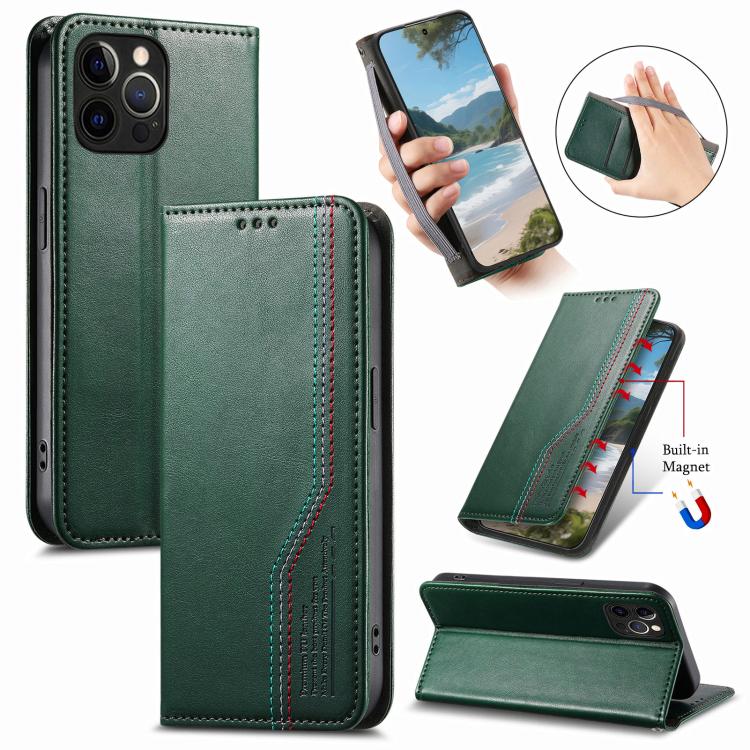 Elastic Wristband Magnetic Suction Leather Phone Case, For iPhone 16 Pro, For iPhone 16 Plus, For iPhone 16, For iPhone 15 Pro Max, For iPhone 15 Pro, For iPhone 15 Plus