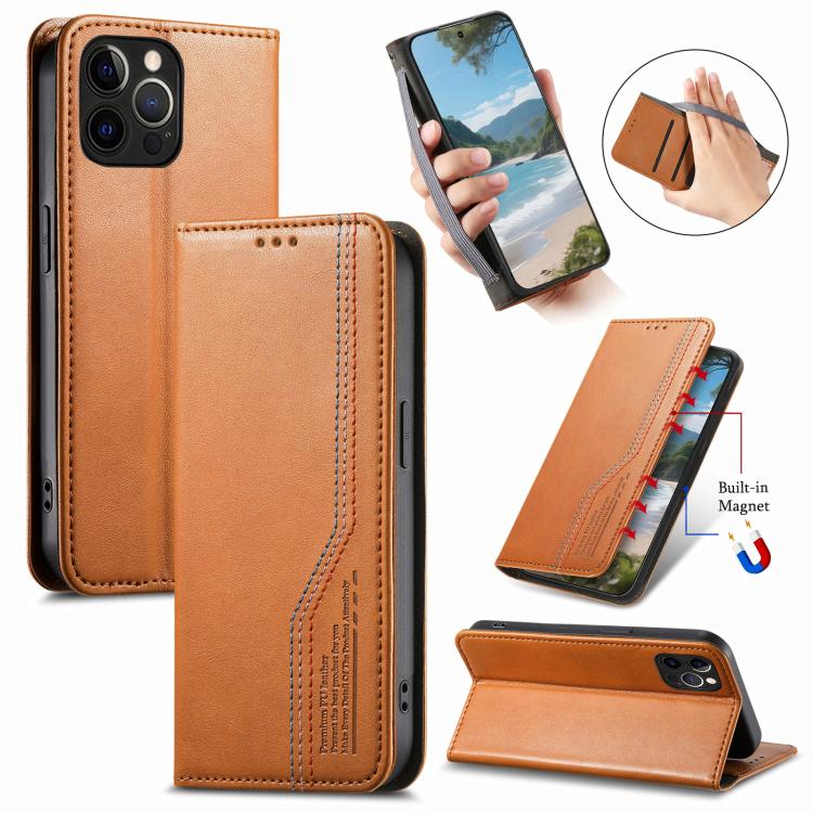 Elastic Wristband Magnetic Suction Leather Phone Case, For iPhone 16 Pro, For iPhone 16 Plus, For iPhone 16, For iPhone 15 Pro Max, For iPhone 15 Pro, For iPhone 15 Plus