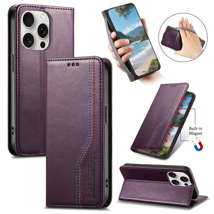Elastic Wristband Magnetic Suction Leather Phone Case, For iPhone 17e / 16e, For iPhone 17 Pro Max, For iPhone 17 Pro, For iPhone 17, For iPhone Air, For iPhone 16 Pro Max
