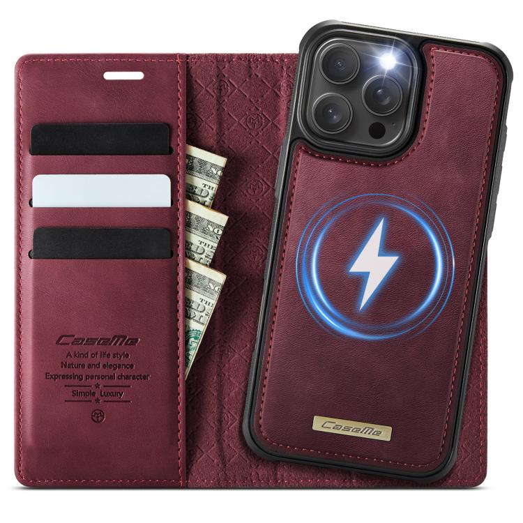 CaseMe C49 MagSafe RFID Blocking Detachable Wallet Leather Phone Case