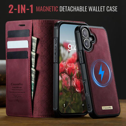CaseMe C49 MagSafe RFID Blocking Detachable Wallet Leather Phone Case, For iPhone 16, For iPhone 15 Pro Max, For iPhone 15 Pro, For iPhone 15 Plus /14 Plus