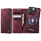 CaseMe C49 MagSafe RFID Blocking Detachable Wallet Leather Phone Case