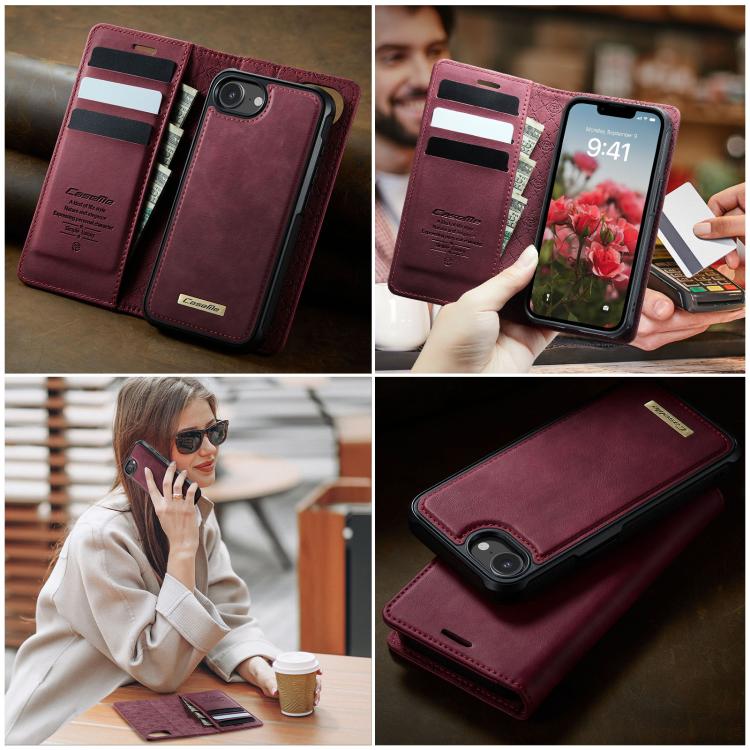 CaseMe C49 MagSafe RFID Blocking Detachable Wallet Leather Phone Case