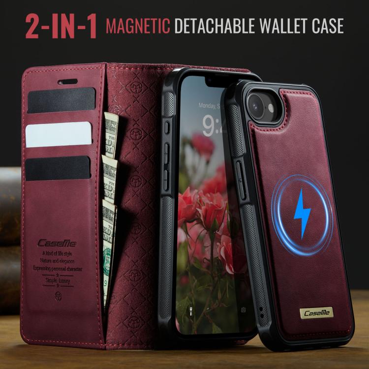CaseMe C49 MagSafe RFID Blocking Detachable Wallet Leather Phone Case