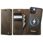 CaseMe C49 MagSafe RFID Blocking Detachable Wallet Leather Phone Case