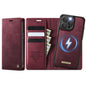 CaseMe C49 MagSafe RFID Blocking Detachable Wallet Leather Phone Case