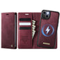 CaseMe C49 MagSafe RFID Blocking Detachable Wallet Leather Phone Case