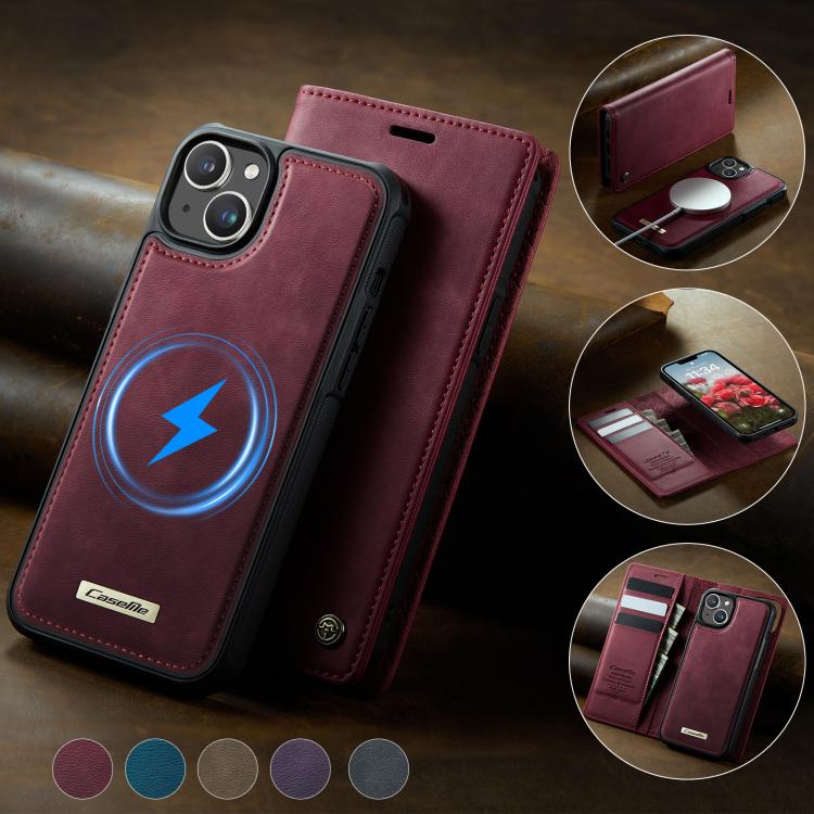 CaseMe C49 MagSafe RFID Blocking Detachable Wallet Leather Phone Case