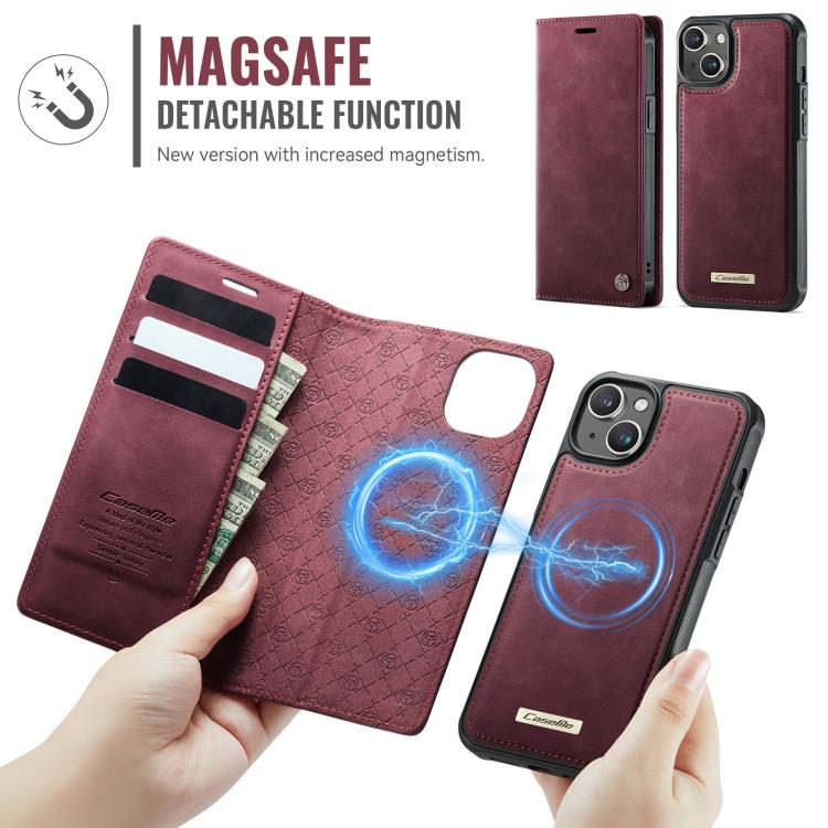 CaseMe C49 MagSafe RFID Blocking Detachable Wallet Leather Phone Case