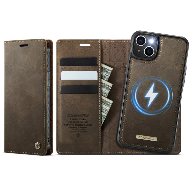 CaseMe C49 MagSafe RFID Blocking Detachable Wallet Leather Phone Case, For iPhone 13 Pro, For iPhone 13, For iPhone 12 Pro Max, For iPhone 11 Pro Max