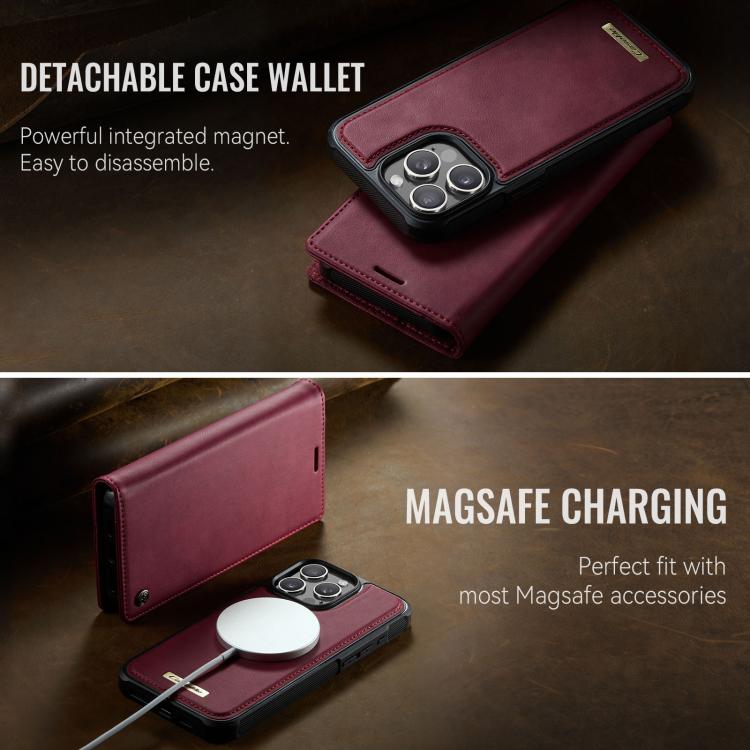 CaseMe C49 MagSafe RFID Blocking Detachable Wallet Leather Phone Case, For iPhone 13 Pro Max, For iPhone 13 Pro, For iPhone 13, For iPhone 12 / 12 Pro
