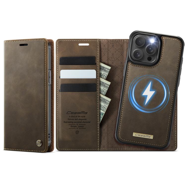 CaseMe C49 MagSafe RFID Blocking Detachable Wallet Leather Phone Case