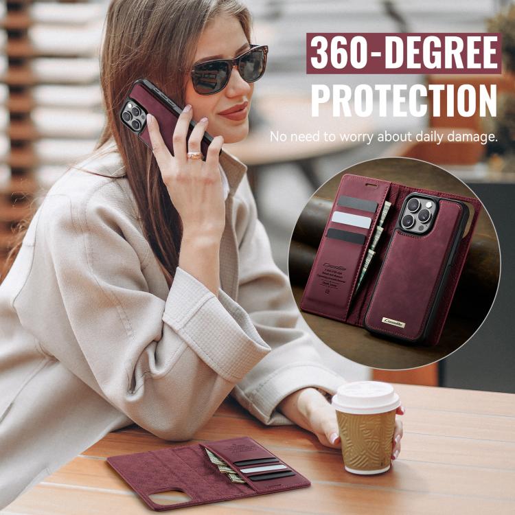 CaseMe C49 MagSafe RFID Blocking Detachable Wallet Leather Phone Case, For iPhone 12 Pro Max, For iPhone 11 Pro Max, For iPhone 11, For iPhone 11 Pro
