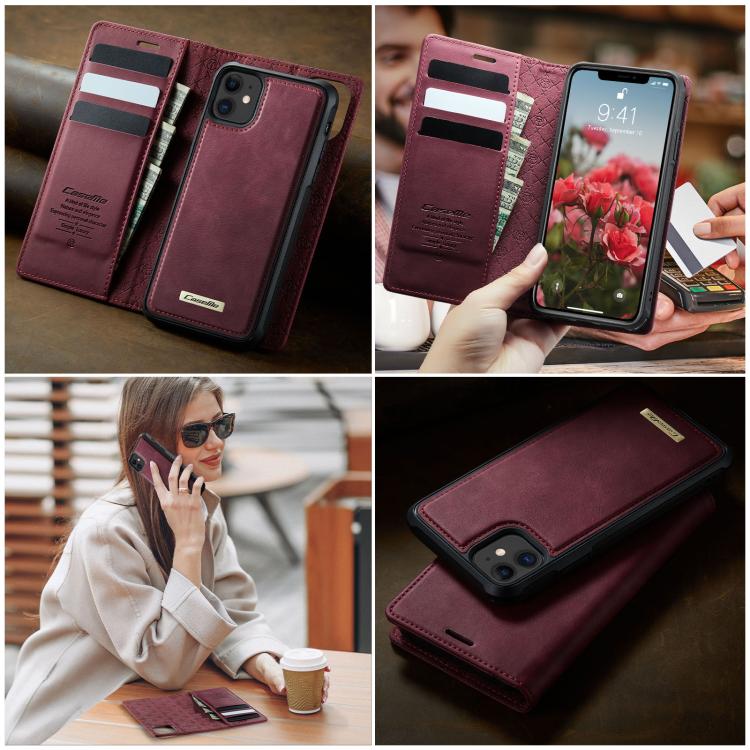 CaseMe C49 MagSafe RFID Blocking Detachable Wallet Leather Phone Case