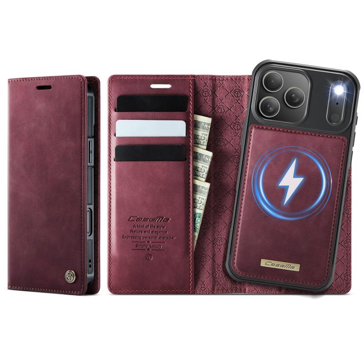 CaseMe C49 MagSafe RFID Blocking Detachable Wallet Leather Phone Case