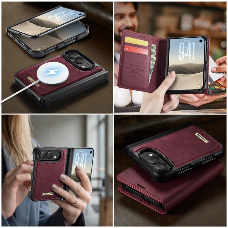 CaseMe C49 MagSafe RFID Blocking Detachable Wallet Leather Phone Case, For iPhone Duo, For iPhone 17 Pro Max, For iPhone 17 Pro, For iPhone 17