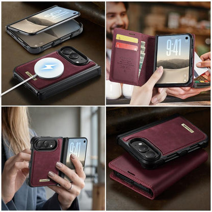 CaseMe C49 MagSafe RFID Blocking Detachable Wallet Leather Phone Case, For iPhone Duo, For iPhone 17 Pro Max, For iPhone 17 Pro, For iPhone 17