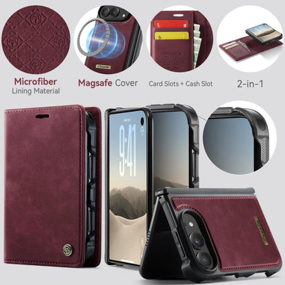 CaseMe C49 MagSafe RFID Blocking Detachable Wallet Leather Phone Case, For iPhone Duo, For iPhone 17 Pro Max, For iPhone 17 Pro, For iPhone 17