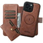 Suteni Q05S1 3-in-1 Detachable Wallet MagSafe Leather Phone Case, For iPhone 16 Pro, For iPhone 16 Plus, For iPhone 16, For iPhone 15 Pro Max, For iPhone 15 Pro, For iPhone 15 Plus, For iPhone 15, For iPhone 14 Plus