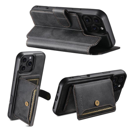 Suteni Q05S1 3-in-1 Detachable Wallet MagSafe Leather Phone Case, For iPhone 16 Pro, For iPhone 16 Plus, For iPhone 16, For iPhone 15 Pro Max, For iPhone 15 Pro, For iPhone 15 Plus, For iPhone 15, For iPhone 14 Plus