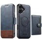 Suteni Q06S1 3-in-1 Splicing Detachable Wallet MagSafe Leather Phone Case, For iPhone 16 Pro, For iPhone 16 Plus, For iPhone 16, For iPhone 15 Pro Max, For iPhone 15 Pro, For iPhone 15 Plus, For iPhone 15, For iPhone 14 Plus